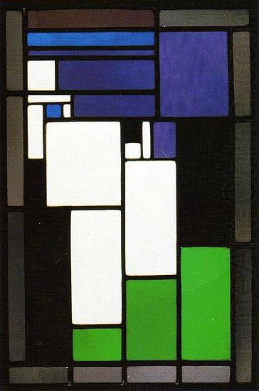 Stained-glass Composition Female Head., Theo van Doesburg
